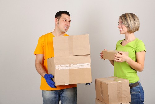 Archive boxes stored safely as part of document storage in Stratford